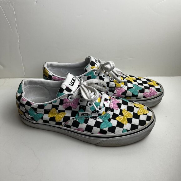 Vans Checkared Butterfly Old Skool Sneaker Shoes Skate W 8 - Picture 2 of 9